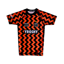 Load image into Gallery viewer, Kids No Gi Rash Guard Ranked Orange